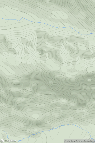 Thumbnail image for Meall nan Each [Mallaig to Fort William] showing contour plot for surrounding peak